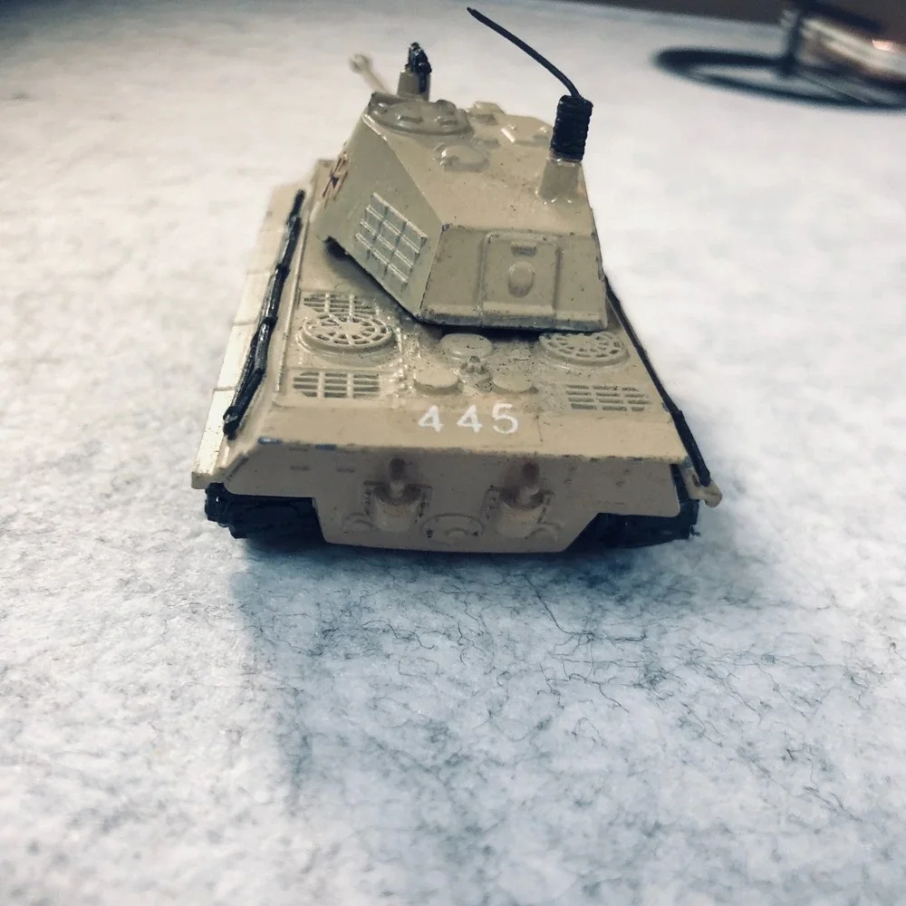 Vintage Army Diecast Tank No. 3101 King Tiger Tank Tan Metal
